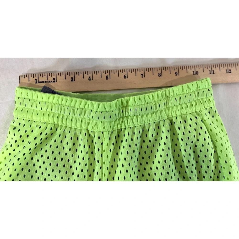 Nike Athletic Mesh Shorts Spandex Lining Lime Green DRI-FIT Youth Size Medium M